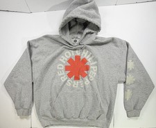 Red Hot Chili Peppers Gray Hoodie S/M Band Logo Pullover Sweatshirt