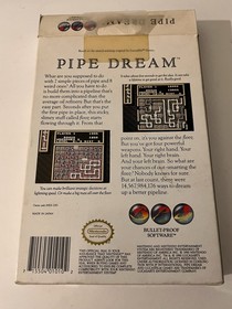 PIPE DREAM NINTENDO NES Tested WORKING Original Box Video Game INSTRUCTIONS Case