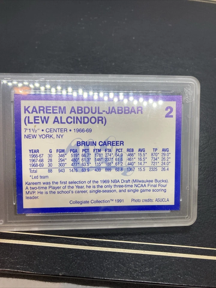 Colección Colegiada UCLA 1991 #2 Prototipo Kareem Abdul-Jabbar WCG Gema Como Nueva 10 Foto 4 de 4