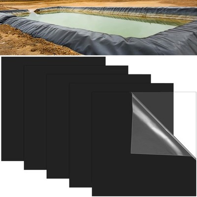 Sibosen 5 Pcs 12 x 12 Inches Large Pond Liner Repair Patch Self-Adhesive EPDM...