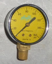 Vintage 0 160 Psi Amflo Pressure Gauge
