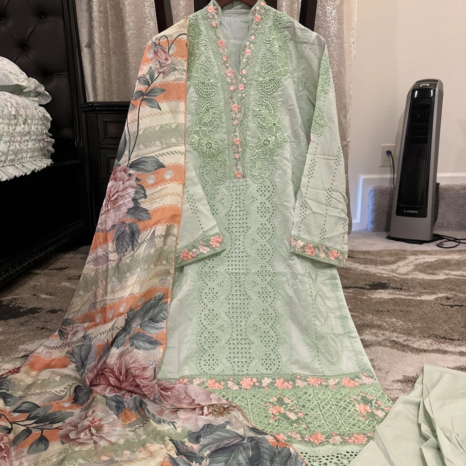 Pakistani Chickendari  Cotton Adnan Libas Outfit Bust 42/43 - Image 2 of 4