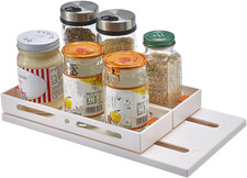 Gewürzregal Ausziehbar, Drehteller Organizer, Schrank Organizer Küche, Drehbar L