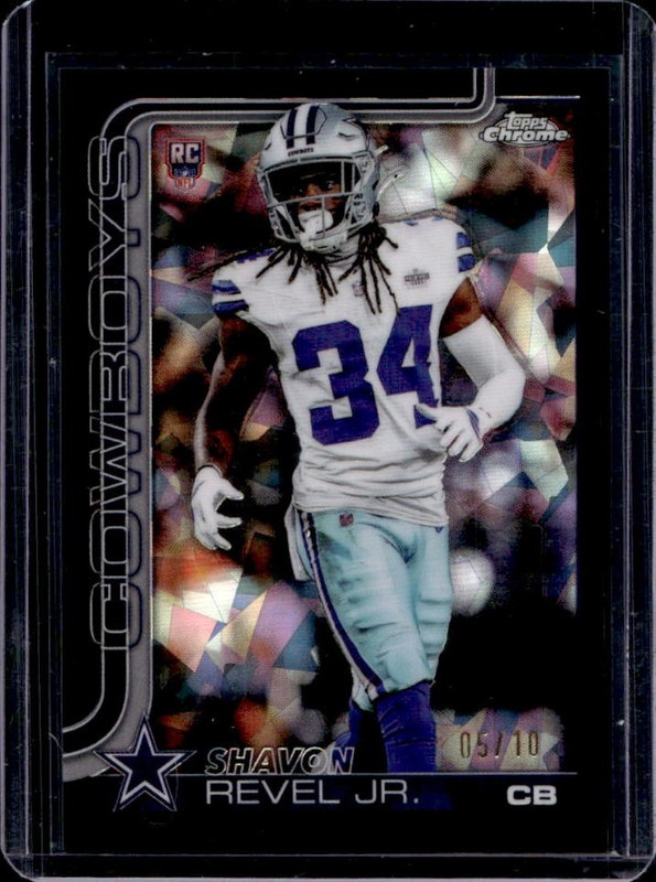 2025 Topps Chrome Sapphire Shavon Revel Jr. RC Black Refractor #/10 Cowboys