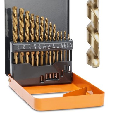 Lichamp Left Hand Drill Bit Set for Metal Sheet, 13-Piece Genuine M2 HSS... 