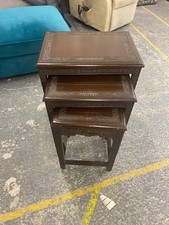 VINTAGE HANDMADE ROSEWOOD CHINESE NEST OF 3 TABLES SET - CS BB2
