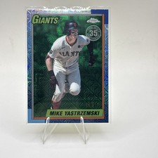 Mike Yastrzemski 2025 Topps Chrome 35th Anniversary Insert. T90C-137 /99