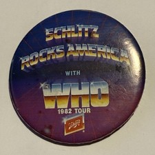 5CHLITZ ROCKS AMERICA WITH The WHO 1982 TOUR Schlitz VTG ROCK