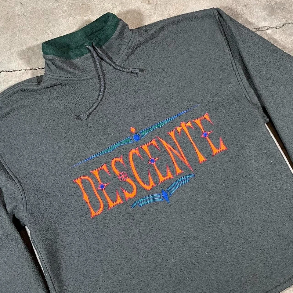 Sudadera vintage de vellón Descente para hombre mediana Foto 2 de 4