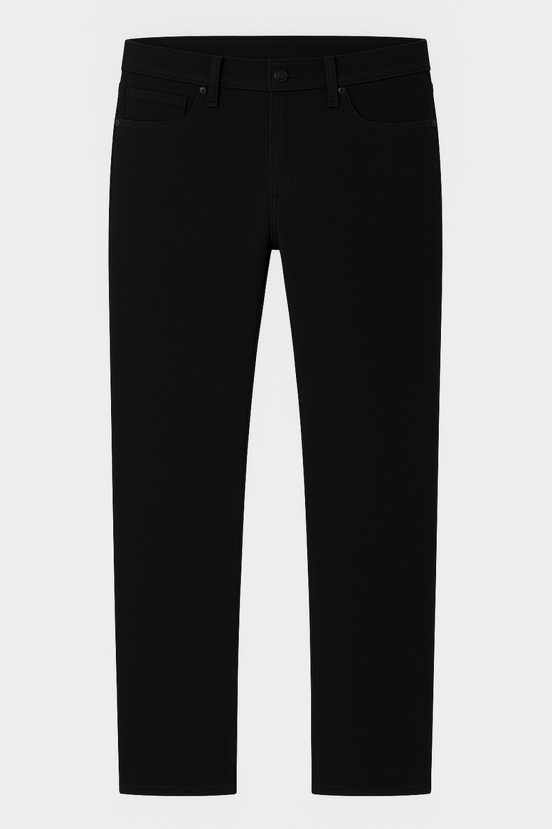 Levi Strauss Signature Men's Slim Black Jeans 5 Pocket Cotton
