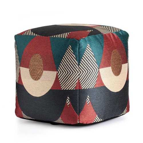 Anji Mountain Pouf 18 in. x 18 in. x 18 in. Polyester Material in Multicolor - Picture 2 of 6