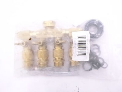 Morvat B09BZT8Z97 Brass 4-Way Rotating Hose Manifold Quick Connector Bundle