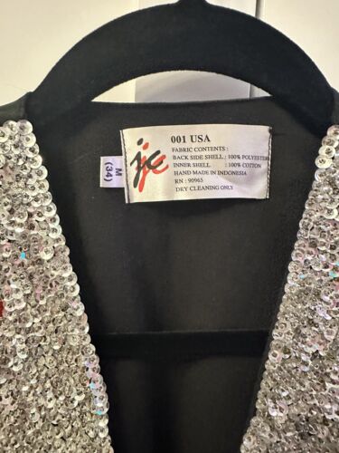 VTG JC Vest Sequins Stars USA Patriotic Election 4th of July Uncle Sam Medium - Picture 2 of 4