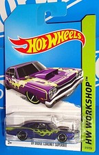 Hot Wheels 2014 Heat Fleet Series #212 '69 Dodge Coronet Superbee Purple w/ MC5s
