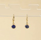 14k Gold Plated Evil Eye Dangle Earrings Perfect For Women & Girls! — photo 2