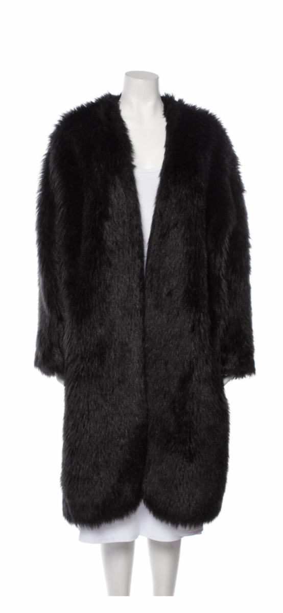 ICONIC Vtg Stephen Sprouse SS 84 Couture Faux Monkey Fur Coat RARE