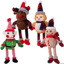 Squeaker Christmas Character Stocking Stuffer Chew 15IN Dog Plush Toy