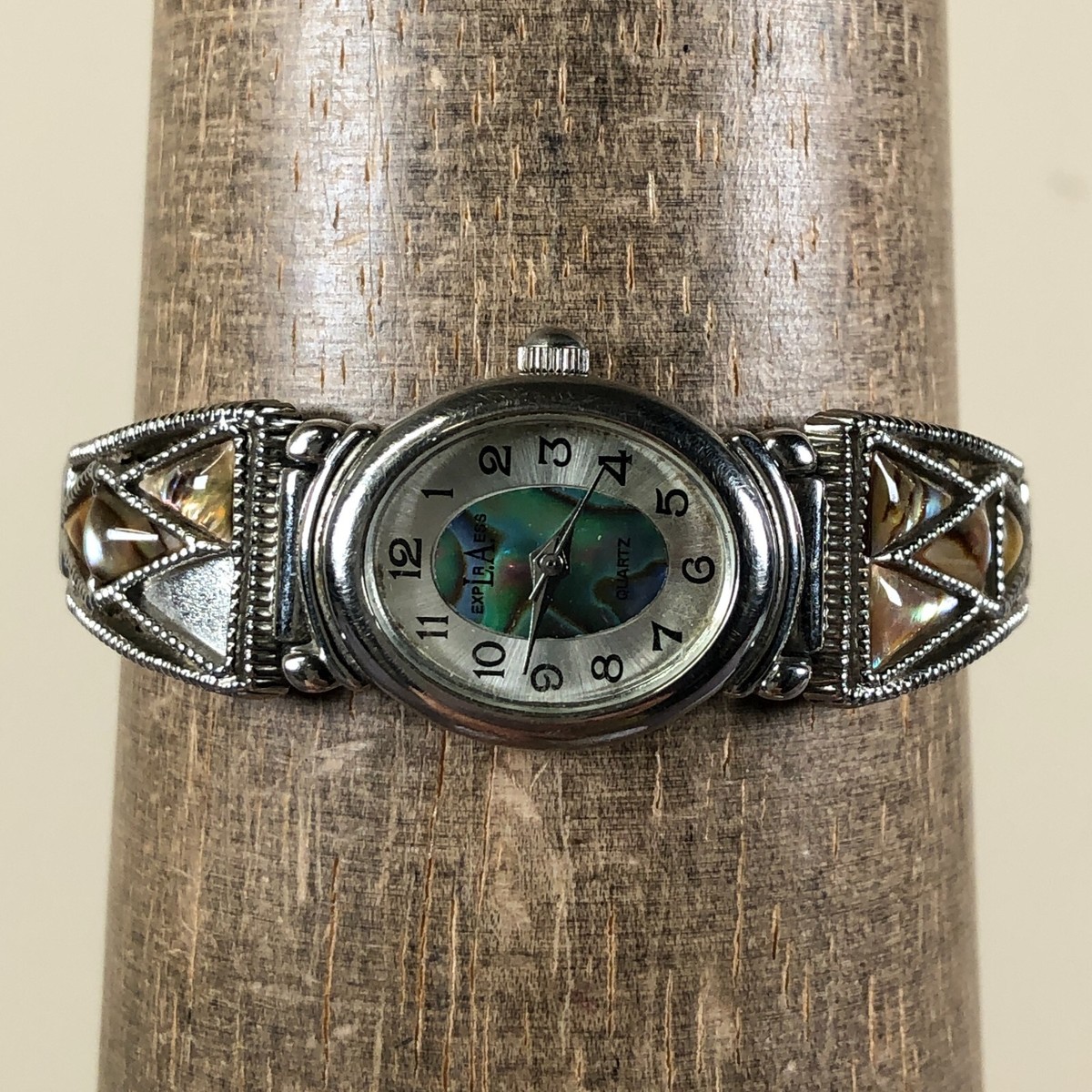 RARE 1991 SHATTERED ABALONE WATCH ES-8545 Vintage Abalone Watch – ekiztas collection main image 3
