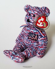 Ty Beanie Baby/Babies USA Bear - 2000 USA - NEW - MWMT