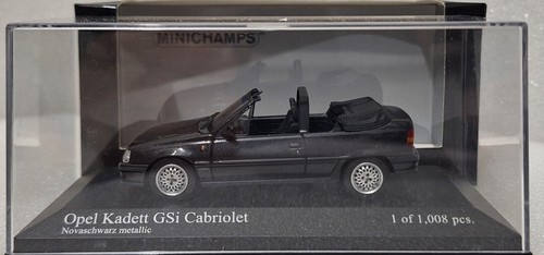 (3) Opel Kadett GSI Cabriolet 1989 Black 1:43 Minichamps 400045931 SUPERB!! - Picture 14 of 15
