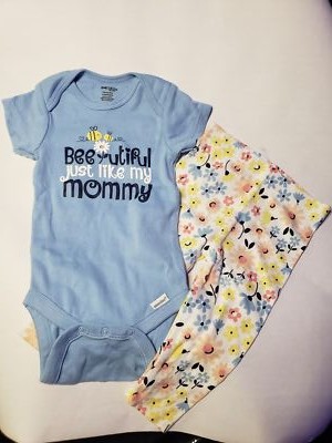 Bee-utiful Just Like My Mommy Baby Girl Outfit (2pc)