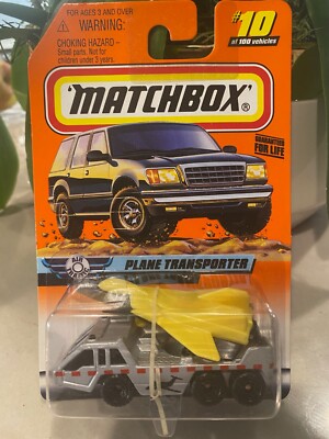 Matchbox #10 Flugzeugtransporter Silber Grau Luftverkehrsserie 1999