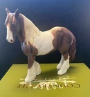 Cob horse ornament Piebald Brown & White Figurine - Gypsy Cob Horse Statue