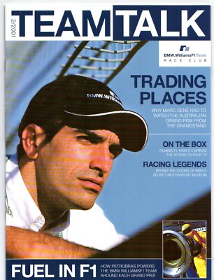 BMW Williams F1 Race Club Team Talk Magazine 2001 ed 2 UK Market Brochure
