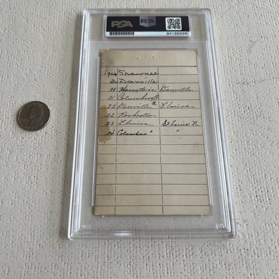 Bob Klinger Signed BEFORE DEBUT 1934 Heilbroner Card PSA Slabbed Graded Mint 8 - Image 2 of 2