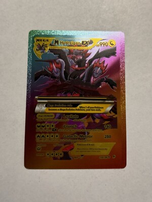 M Hydreigon EX Rainbow Foil Fan Art Display Card Mega Evolution 990HP NM |  eBay