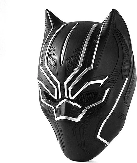 Casco Pantera Negra Juegos con disfraces Cabeza Completa Máscara de Látex para Halloween Fiesta Juguetes Regalos Foto 3 de 4