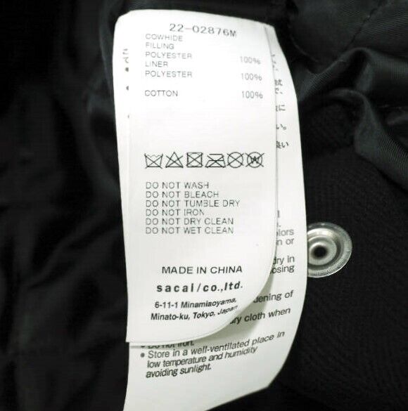 sacai x schott 22AW Leather Studs Blouson double riders sacai x schott 22AW Leather Studs Blouson double riders