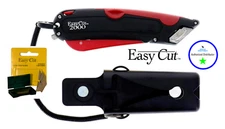 Easy Cut 2000 RED Safety Box Cutter Knife Easycut & PACK 0F 10 BLADES BEST DEAL