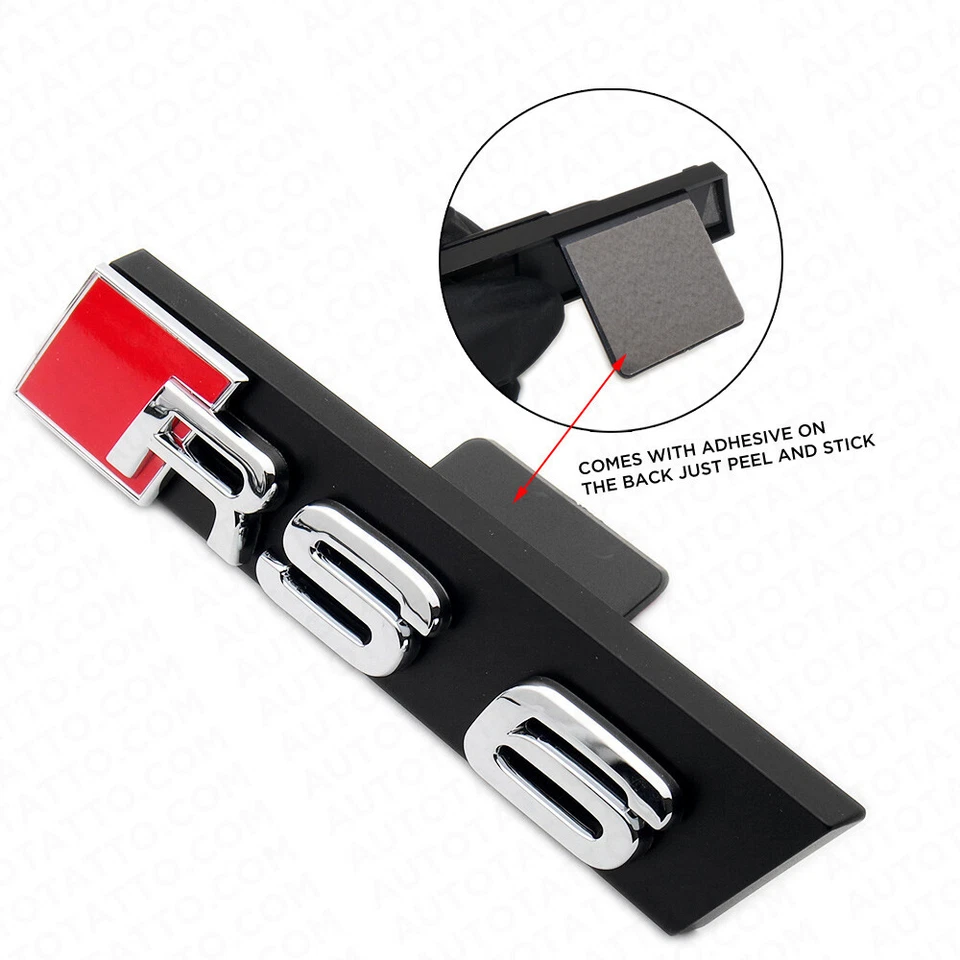 Audi RS6 Parrilla Delantera Parachoques Radiador Letras Emblema Insignia Logo Sport Cromo Foto 2 de 4