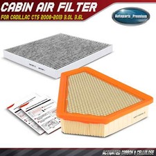 Engine & Activated Carbon Cabin Air Filter for Cadillac CTS 08-13 3.0L 3.6L 6.2L