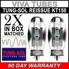 Brand New Tung-Sol KT150 KT-150 Factory Matched Burned In Pair (2) Vacuum Tubes