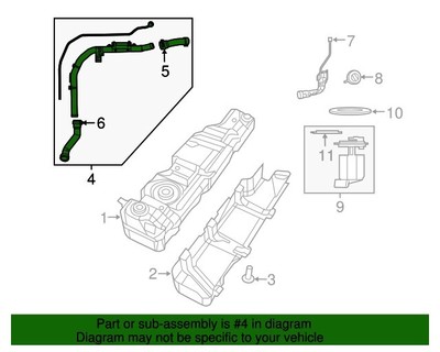 NEW OEM Mopar Fuel Filler Neck Tube 68426561AF Jeep Wrangler 2.0L
