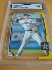 COLIN MORAN ASTROS PIRATES 2015 BOWMAN YELLOW ROOKIE RC # BP149 GRADED 10