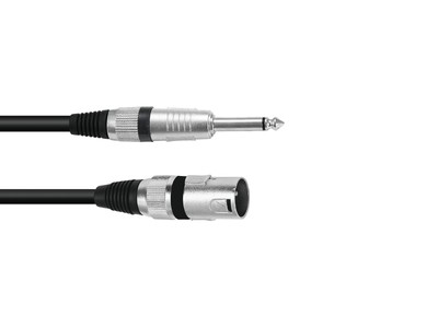 OMNITRONIC Adapterkabel XLR(M)/Klinke mono 0,9m sw