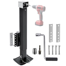 Trailer Jack Bolt-on Trailer Tongue Jack 8000 lbs Static Load 28.5" Travel Black