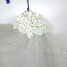 Crocheted Floral Bow Wedding Veil rip at bottom