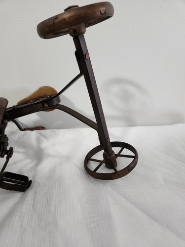 Vintage Toy Tricycle Salesman Sample Steel And Wood Construction - Picture 9 of 11