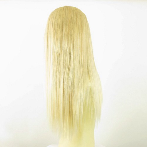 Demi-tête, demi-perruque 60cm blond doré méché blond très clair 014 en 24bt613 - Imagen 4 de 8