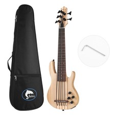 MiNi 5string ukulele electric bass neck-thru Uku Bass BEADG Ash wood body Bag
