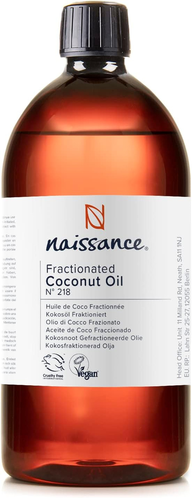 Olio di Cocco per Famiglia 870ml | Puro e Naturale | Naissance 218