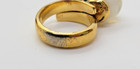 VTG 1970 CHRISTIAN DIOR SIGNED GERMANY GOLDTONE ONYX & MOONSTONE RING SZ 5 1/2 — photo 7