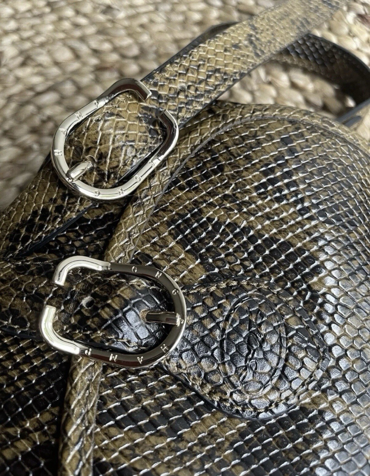 Longchamp Calfskin leather with python pattern sm… - image 13