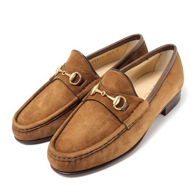 Mint GUCCI loafers Size 34 1/2 C Horsebit Suede Branded clothing second hand...