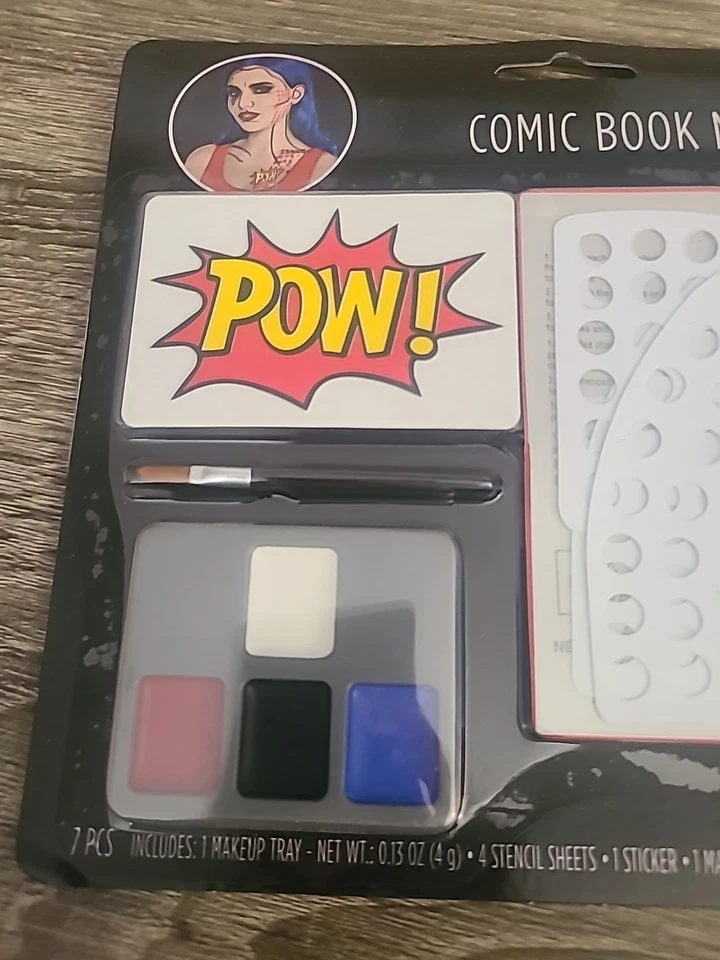 New Comic Book Makeup Kit Make Up With Stencil  & Sticker Kit  - Image 4 of 4