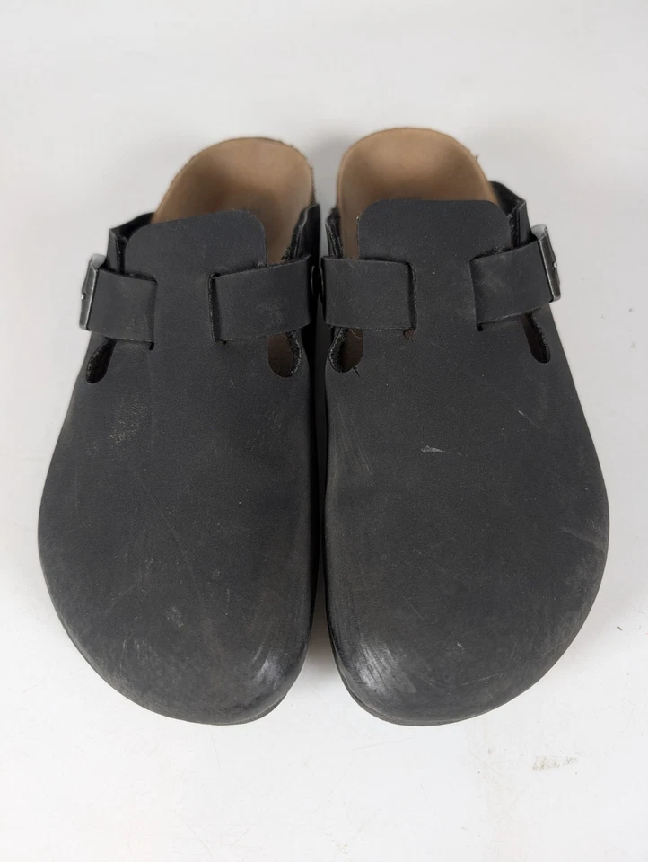 Zuecos Birkenstock Boston para mujer de cuero vegano talla original: 39/8 negros Foto 3 de 4